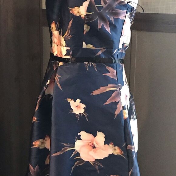 Jour Blue Floral Formal Dress Womens Small - Picture 4 of 10